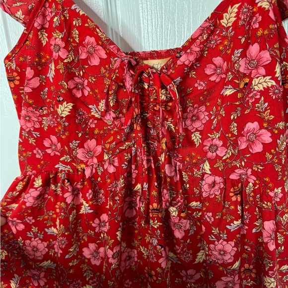 Band of the free red floral tiered babydoll dress - Picture 6 of 6